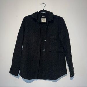 Abercrombie & Fitch Oversized Tweed Black Shirt